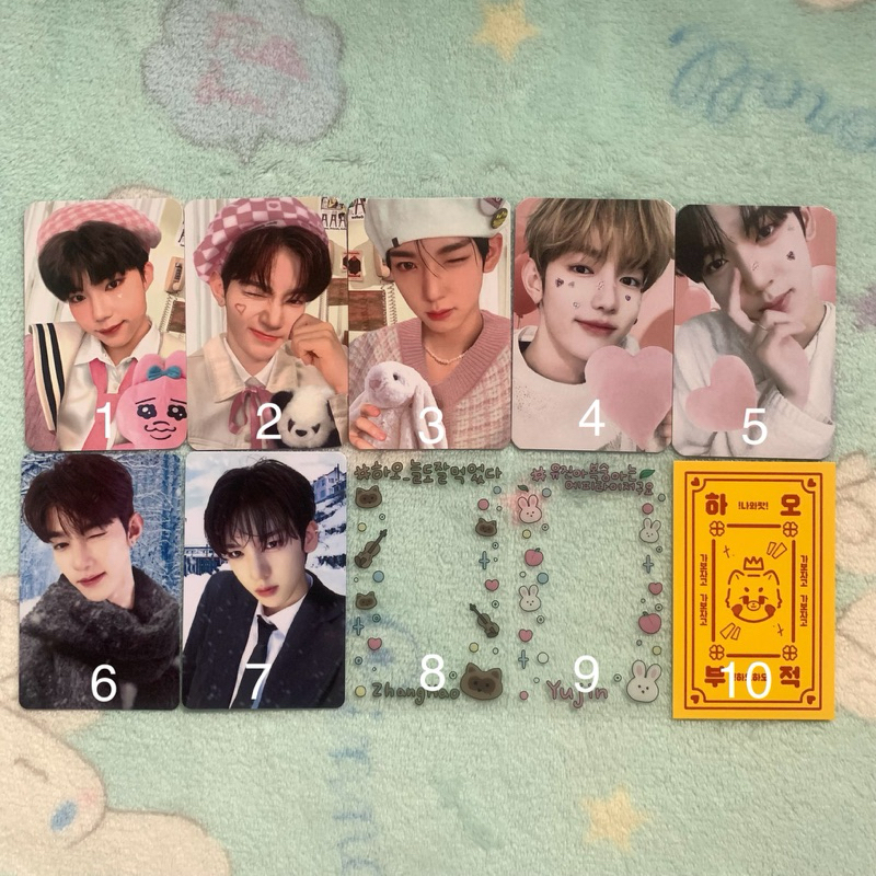 ZB1 ZEROBASEONE ZHANG HAO YUJIN GUNWOOK FANMADE PC PHOTOCARD FRAME LUCKY CHARM