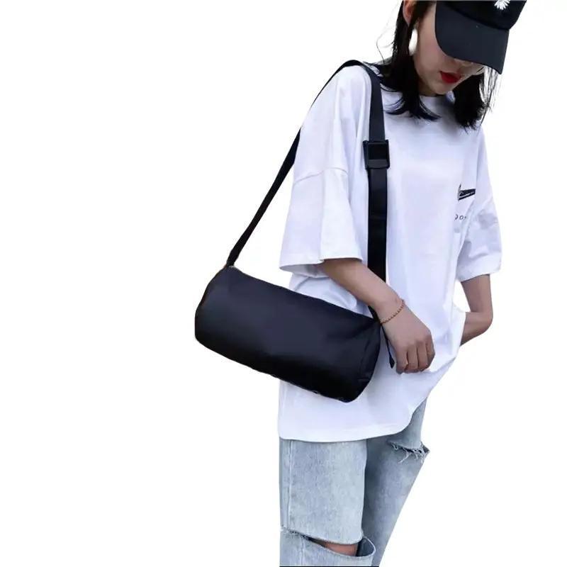 Tas Selempang Model Tabung Tas Bahu Wanita Pria Slempang Tas Tabung olahraga