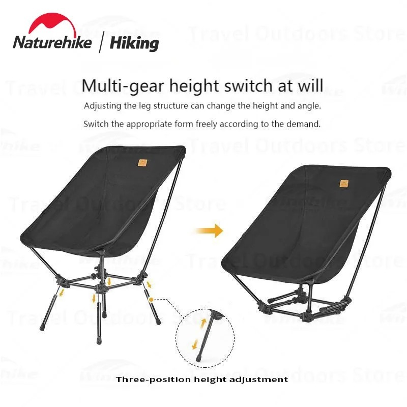 Kursi Lipat Naturehike CNH22JU034 Kursi Lipat Portable Outdoor Camping Pantai Mancing Aluminium Allo