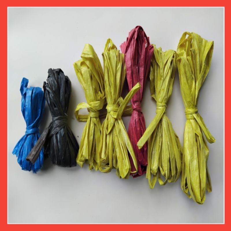 

Tali Plastik Rapia Rafia Bekas Warna Warni Masih Bagus Layak Pakai