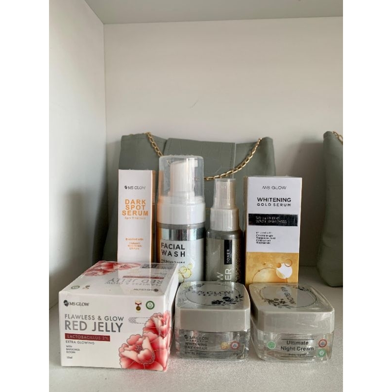 PAKET ULTIMATE LENGKAP (Redjelly Ms Glow + Dark spot + Serum gold)