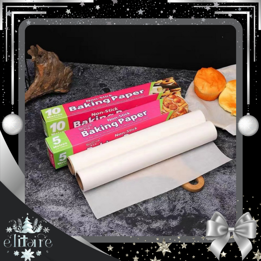 ELITAIRE Baking Paper Kertas Minyak Baking Kertas Roti Alas Roti Silicone Oil Paper - Non-Stick Kert