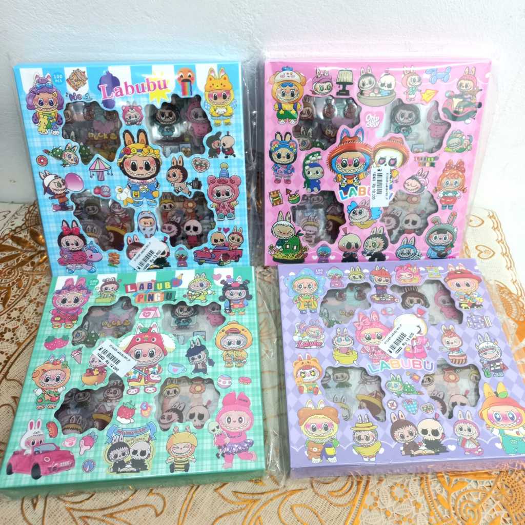 

Sticker Labubu Mix JP | Sticker Plastik Botol Viral Anti Air Aesthetic 100 Lembar