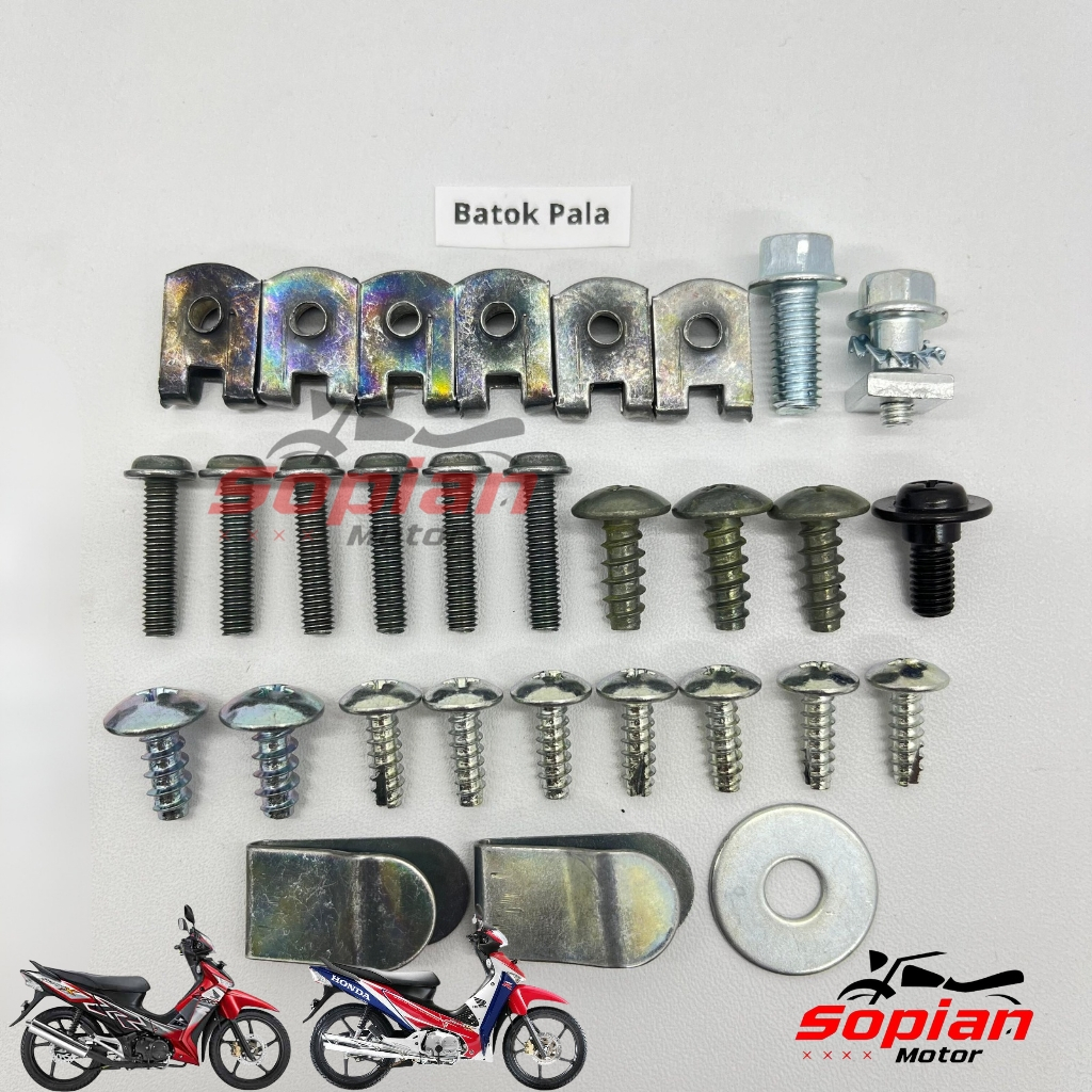 baut batok kepala Supra x 125 / Supra x 125 Batman / Supra x 125 fi komplit