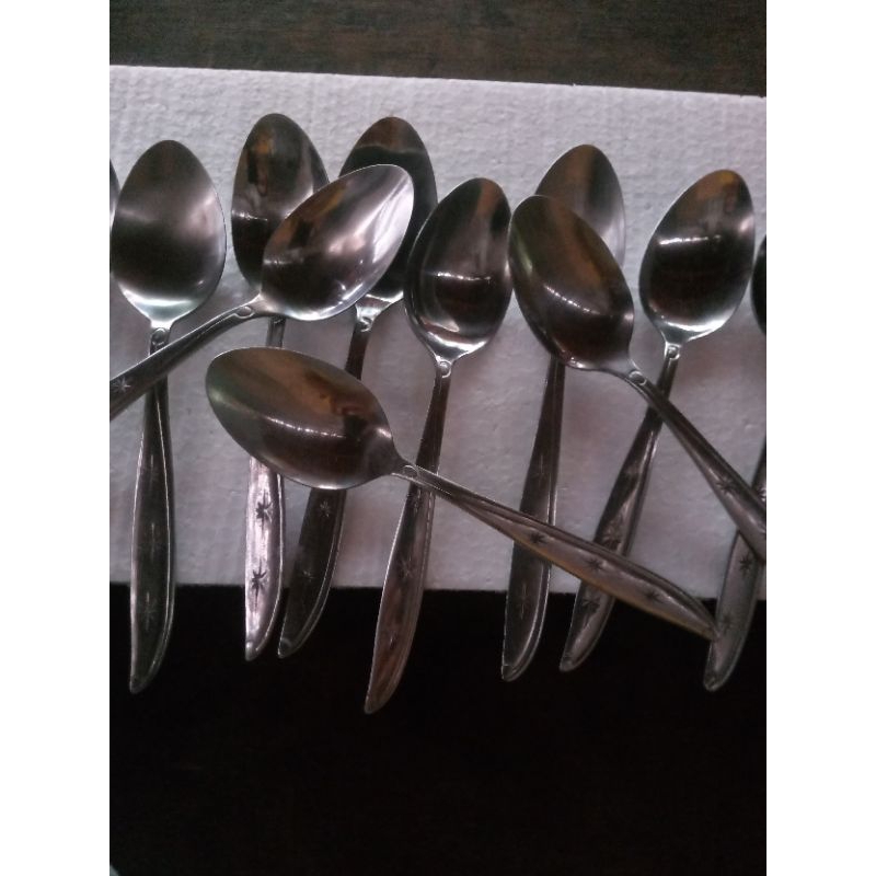 sendok makan tebal stainless bintang lusinan