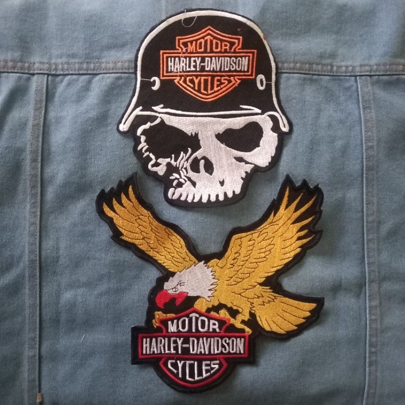 BORDIR/EMBLEM HARLEY DAVIDSON UKURAN BESAR