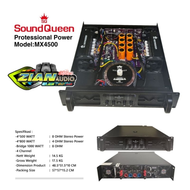 Power Soundqueen MX4500 Power Amplifier MX 4500 original