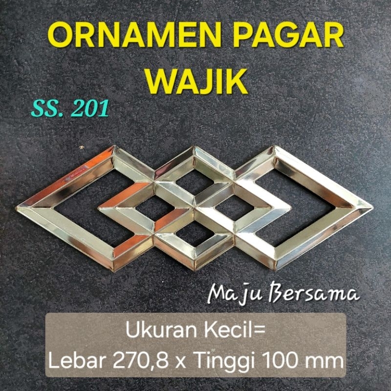 ORNAMEN PINTU PAGAR WAJIK 10CM HIASAN PAGAR STAINLESS STEEL 201