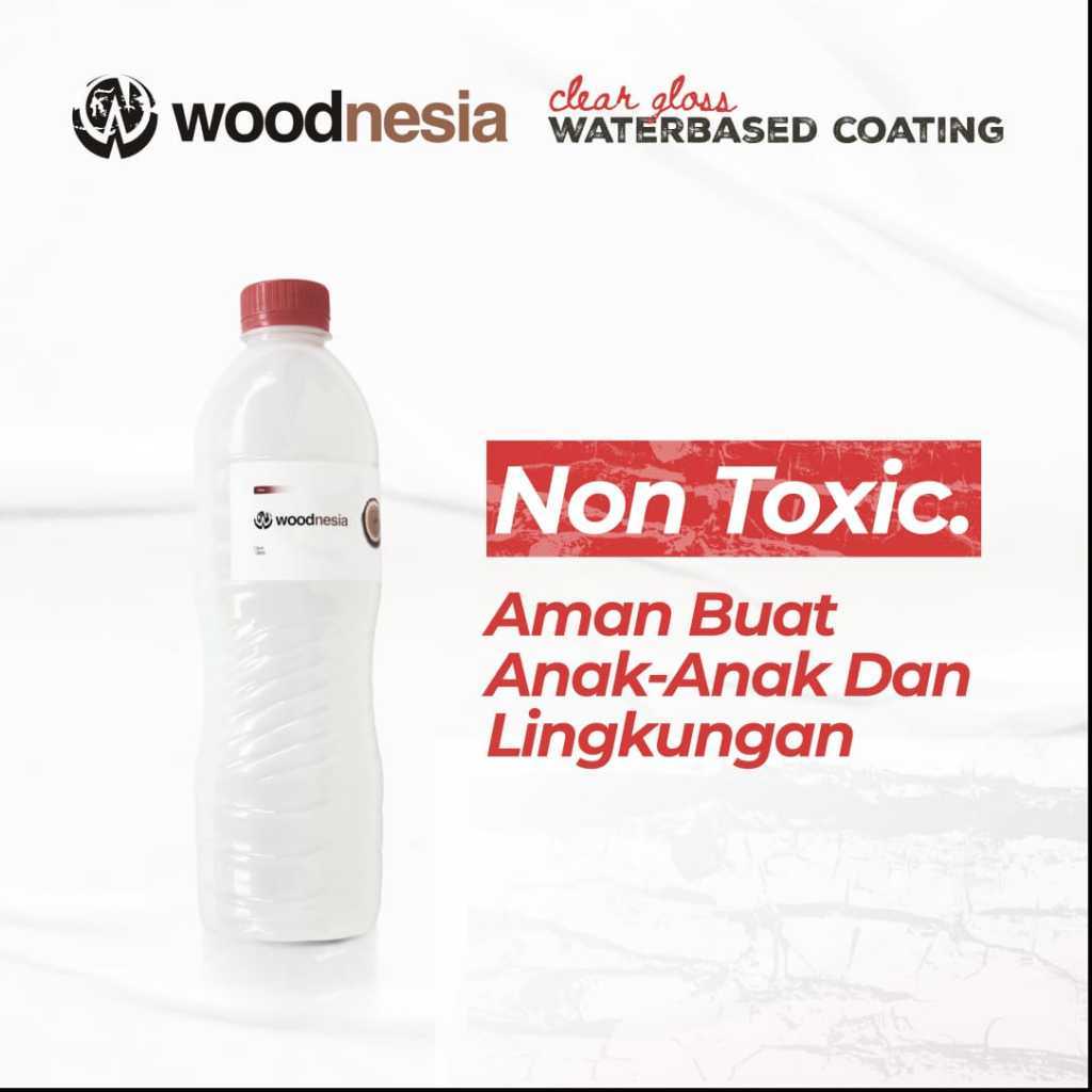 Sanstore05 Cat Cleargloss Waterbased Pakai Air Woodnesia Pernis Varnish 500Ml