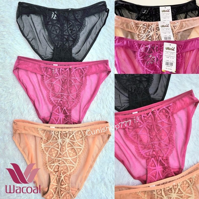 PANTY WACOAL MINI SEXY LOOK MOOD LACE TRANSPARAN RENDA CD WANITA IP 4906 IP4906 K23B