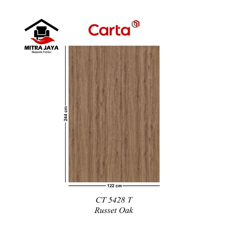 HPL Carta CT 5428 T Carta HPL Russet Oak CT5428T CARTA Hpl Pelapis Kayu Tipe Ct5428t Russet Oak