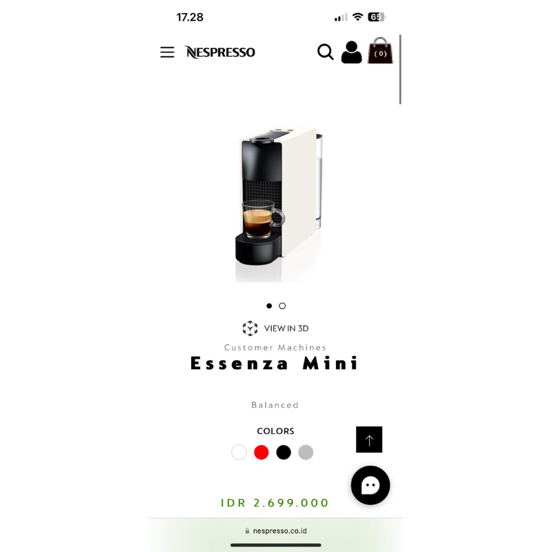 NESPRESSO Essenza mesin pembuat kopi