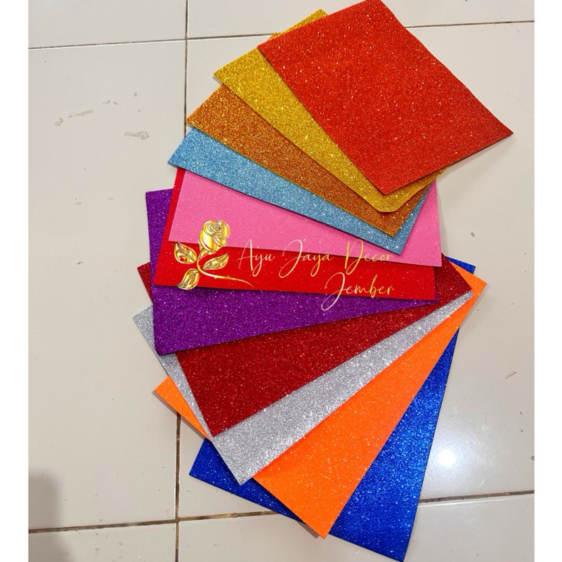 

1 pcs EVA Gliter A4 20x30 NON Sticker / Purpurina Eva Foam / uk A4 - TIDAK ADA PEREKAT