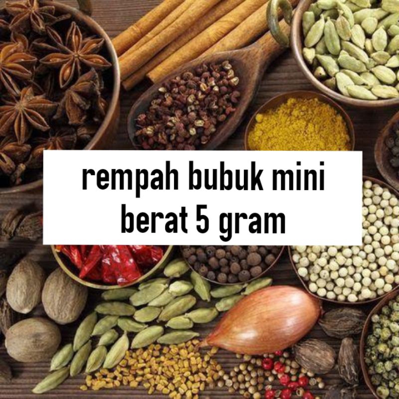 

rempah bubuk mini berat 5 gram