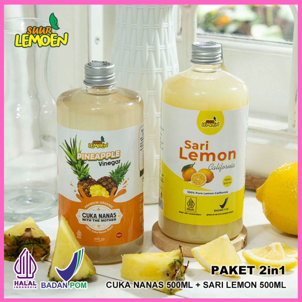

Suur Lemoen Paket Hemat Cuka Nanas Sari Lemon 500ml Original
