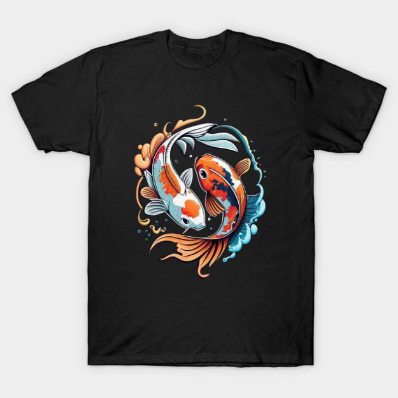 KAOS IKAN KOI // KAOS MOTIF KOI //KAOS PECINTA IKAN KOI
