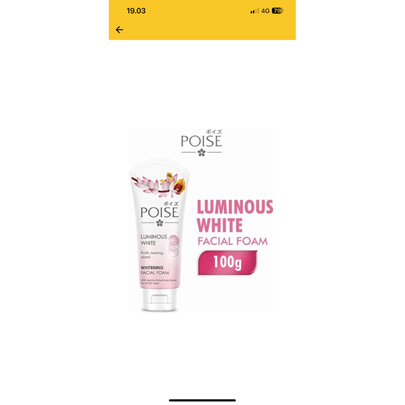 poise facial foam 100ml