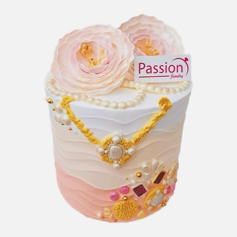 

Cake Flower With Jewerly