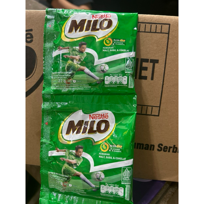 

Milo sachet 22 gram isi 10 pcs