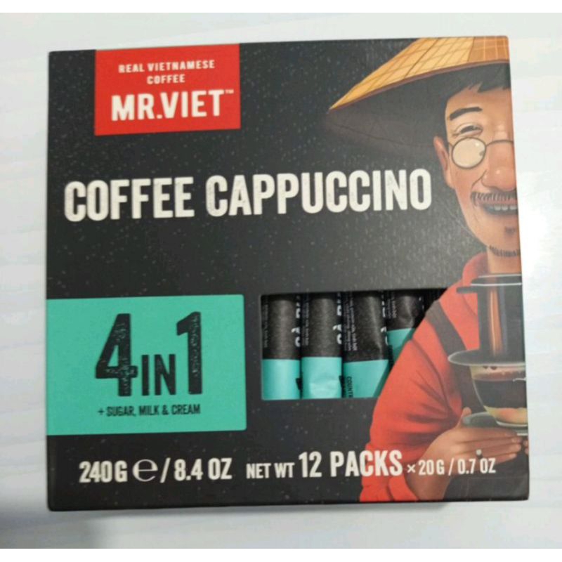 

MR.Viet Coffee Cappuccino 4in1 + Sugarsilk & Cream 240g E/8.4OZ