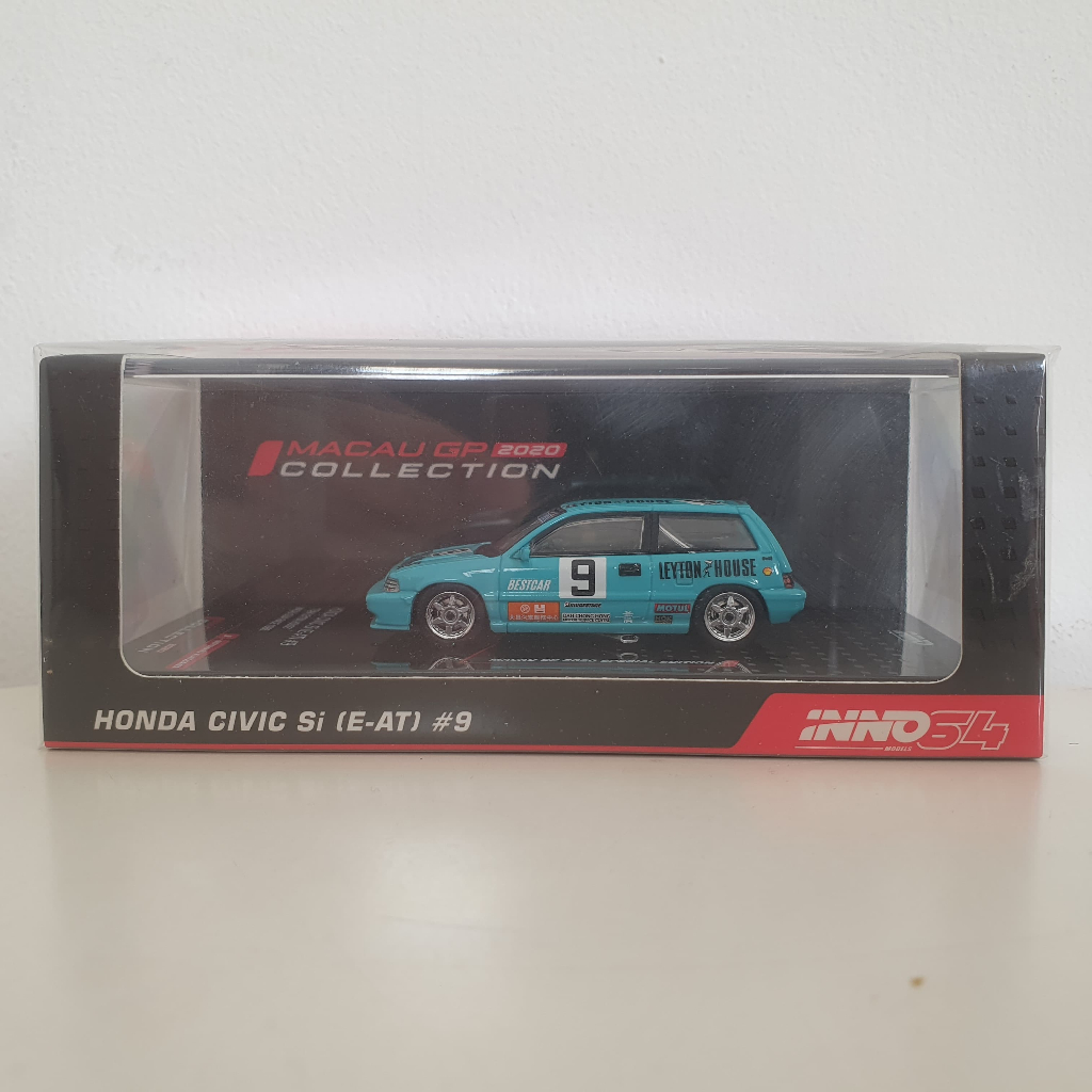Inno64 Honda Civic Si #9 1/64 (Wonder, E-AT SB 3 SB3, Team Leyton House, Macau Guia Race 1986, Motoh
