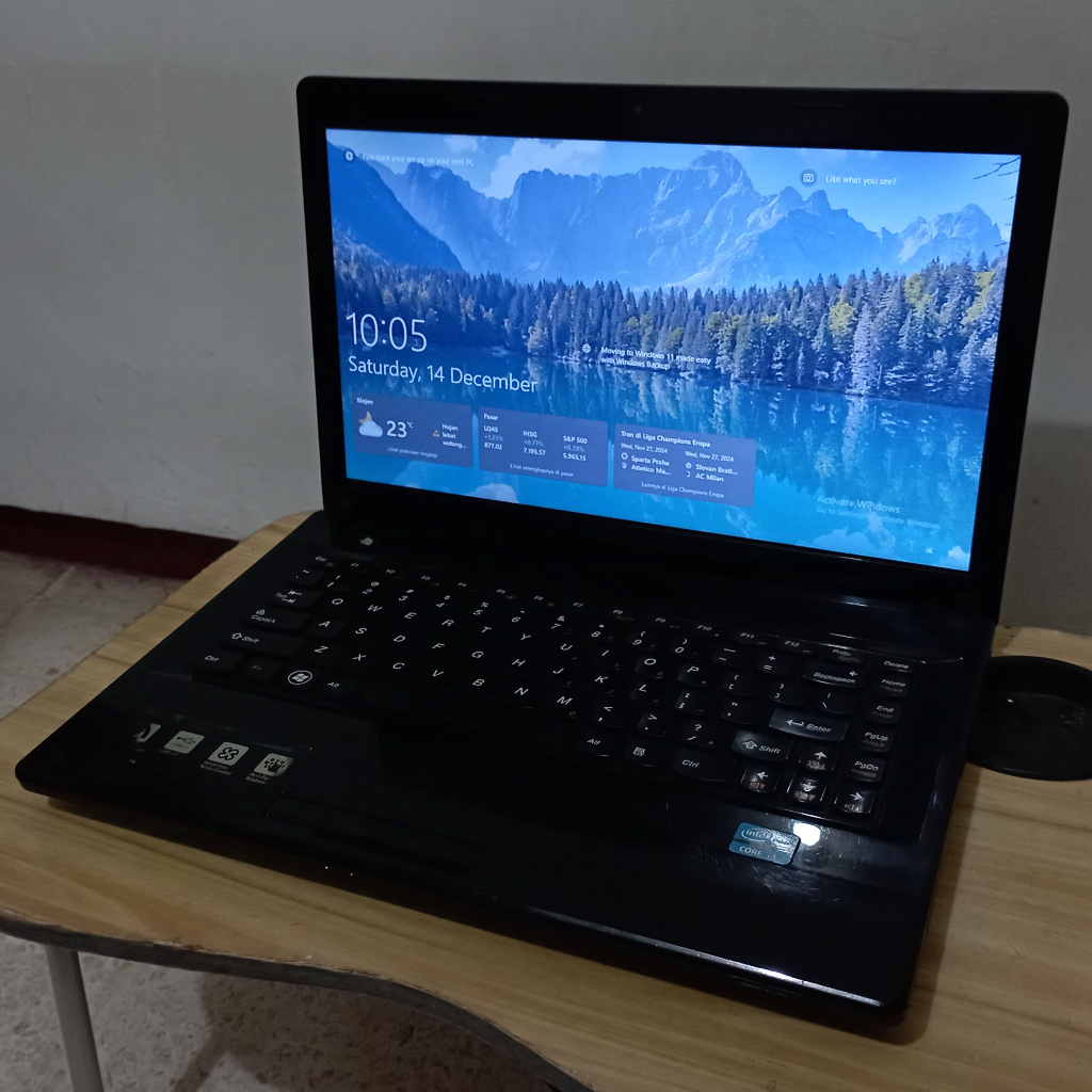 Laptop Bekas Lenovo G480 Core i3 2328M SSD 128 MB RAM 4 GB Second Seken