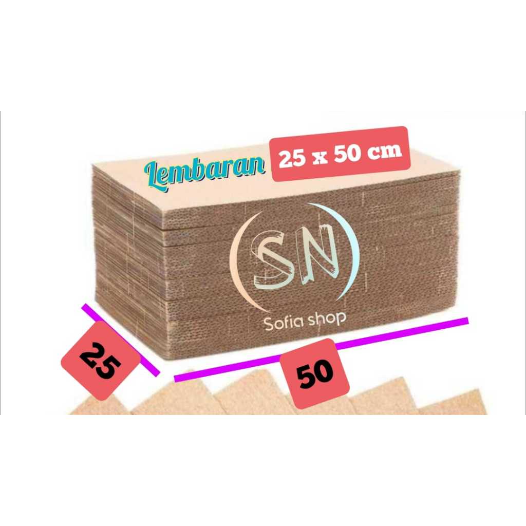 

TEBAL 4 MM KARDUS KARTON LEMBARAN 25x50 cm / 25 x 50 cm / 50x25 cm SINGLE WALL C-FLUDE CORRUGATED SHEET POLOS BARU