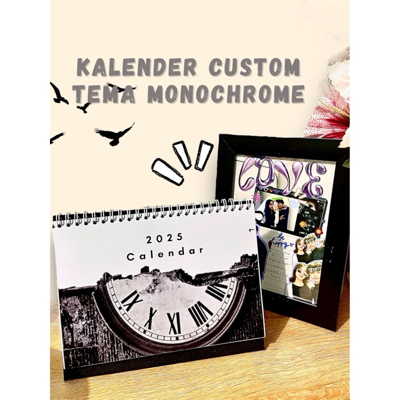 

KALENDER DUDUK TEMA MONOCHROME 2025 KALENDER UNIK KALENDER AESTHETIC BY SAFA BLISS GIFT