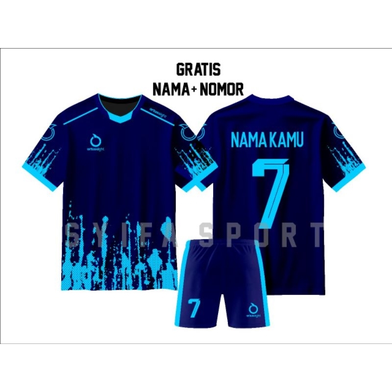 BAJU FUTSAL CUSTOM NAMA NOMOR JERSEY BOLA DEWASA PRIA WANITA
