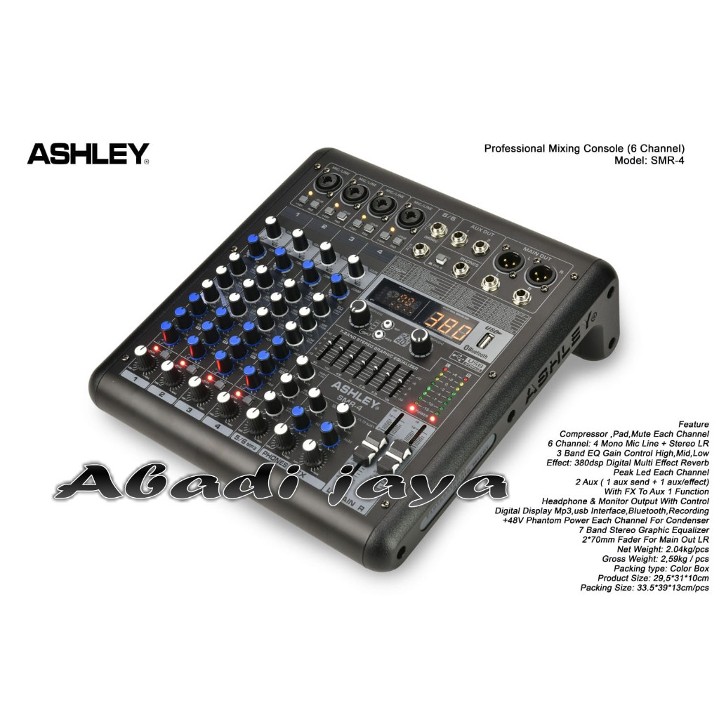 NEW COMPRESSOR mixer ashley smr4 4channel ORIGINAL mixer ashley smr 4