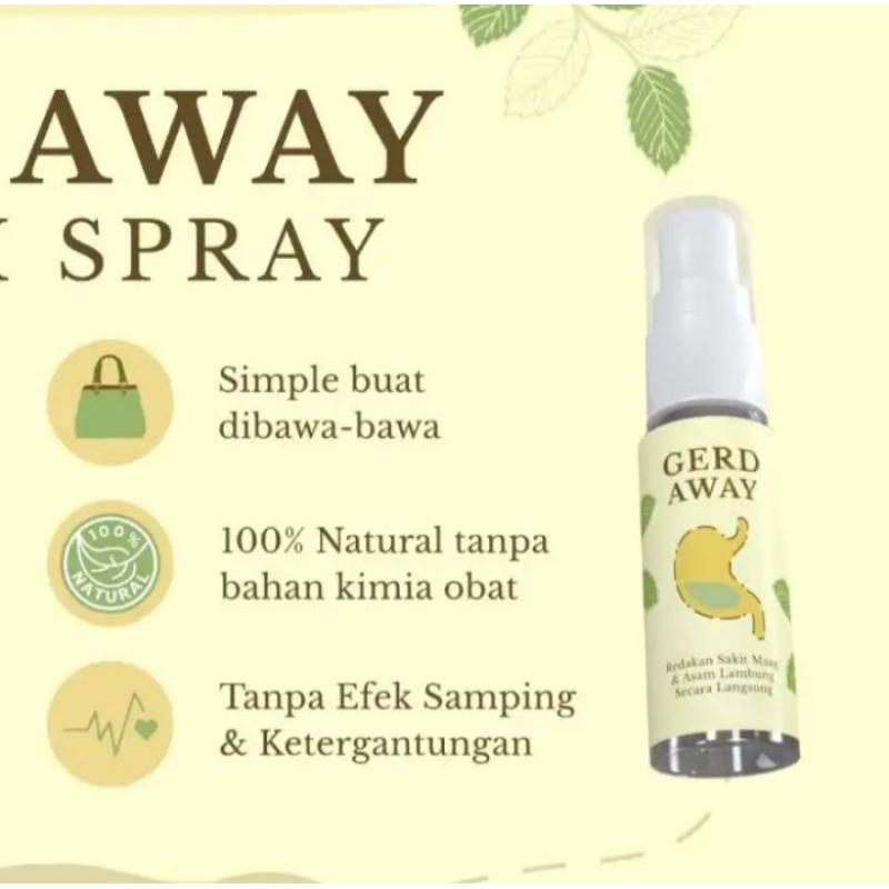 GERD AWAY Mouth Spray - Obat Herbal Lambung Sakit Maag 100 Natural -