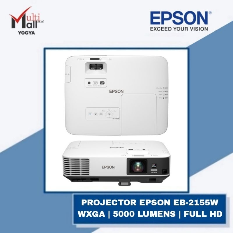 Epson Projector 2155W WXGA 5000 Lumens Proyektor EB 2155W Full HD 3LCD HDMI VGA
