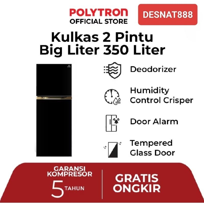 Kulkas POLYTRON New Belleza 2 pintu PRM 490X