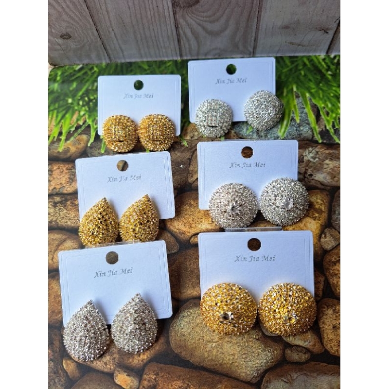 Anting Zircon/Giwang Tusuk-Anting Pesta Anting Pengantin