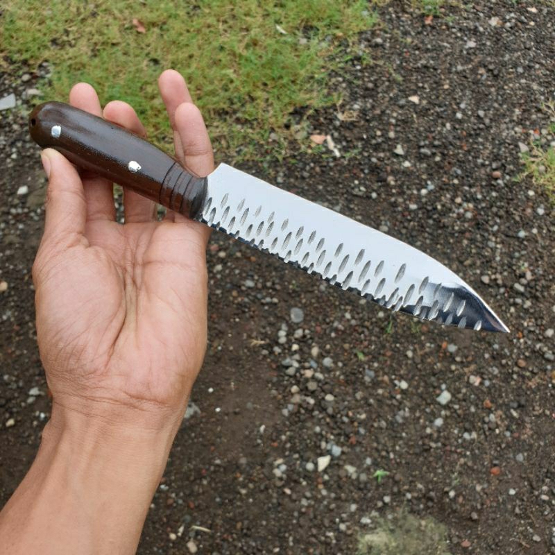 pisau fulltang motif sisik 15 cm baja per