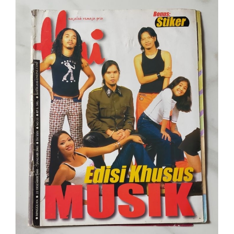 Majalah Hai 22 Desember 2000 : Edisi Khusus Musik - Cover Ahmad Dhani, Sherina, Kaka Slank, Melly Go