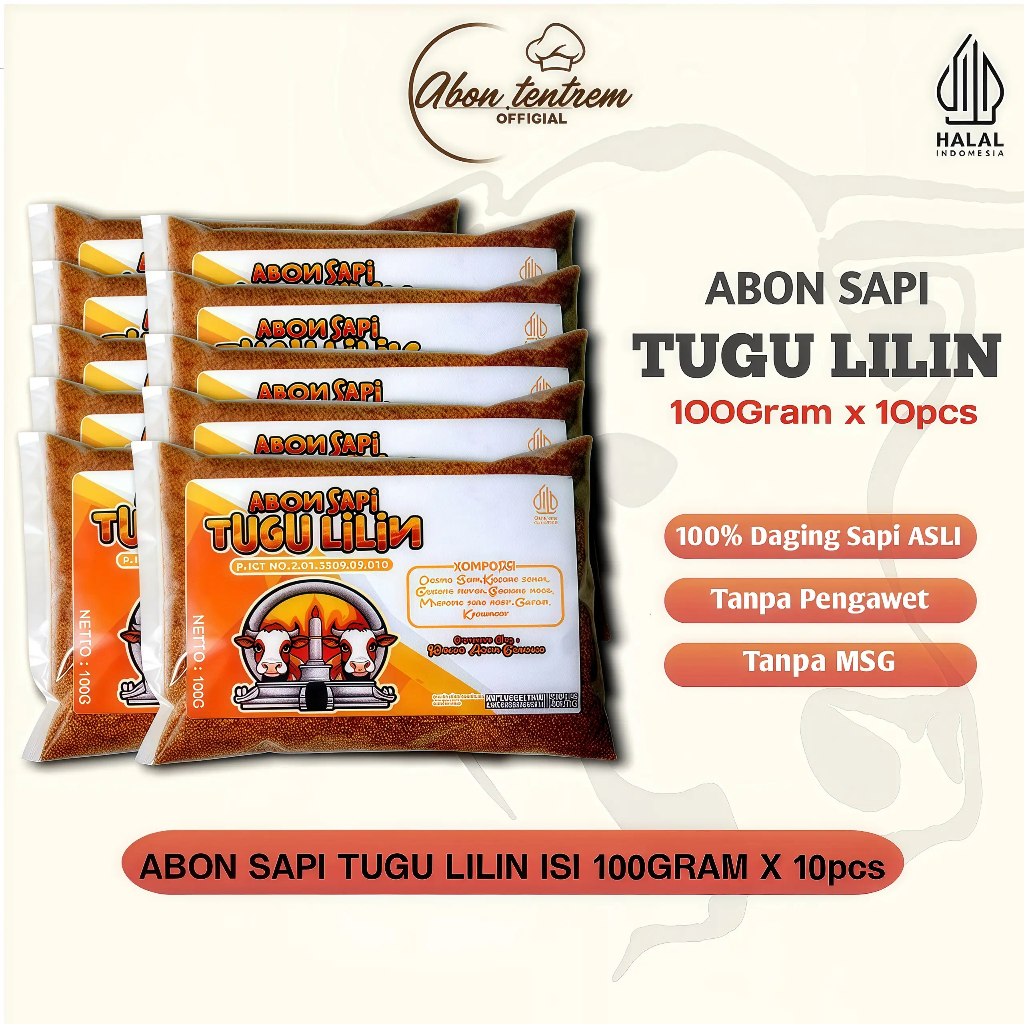 

Abon Sapi Asli Boyolali Cap Tugu Lilin Isi 10pcs