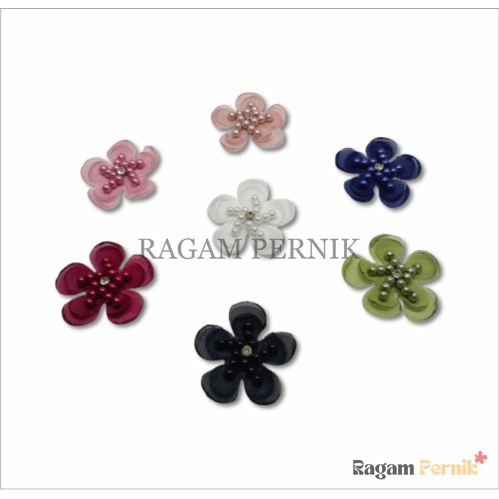 Aplikasi Bunga Renda 3D / Bunga Renda 3D Ukuran ( -+ 4CM )