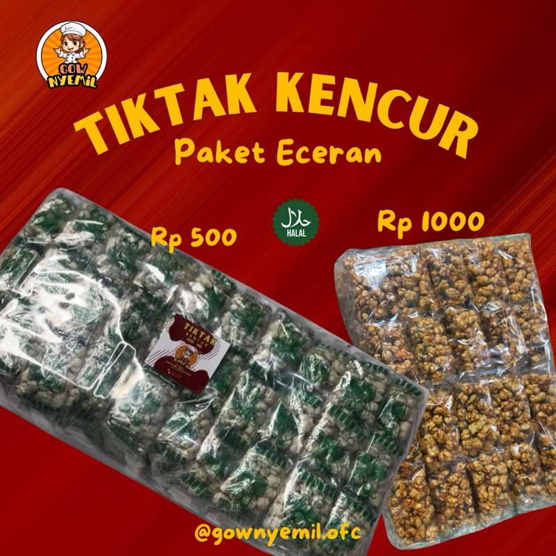 

TIKTAK KENCUR/CIKUR SACHET HARGA GROSIR TERMURAH BY GOW NYEMIL