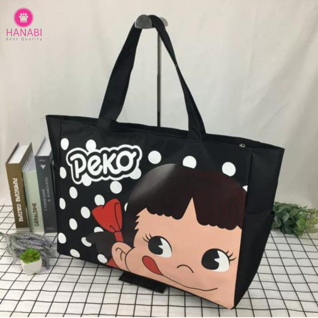 HANABI -  Totebag Wanita KARAKTER PEKO  tas fashion totebag  lucu
