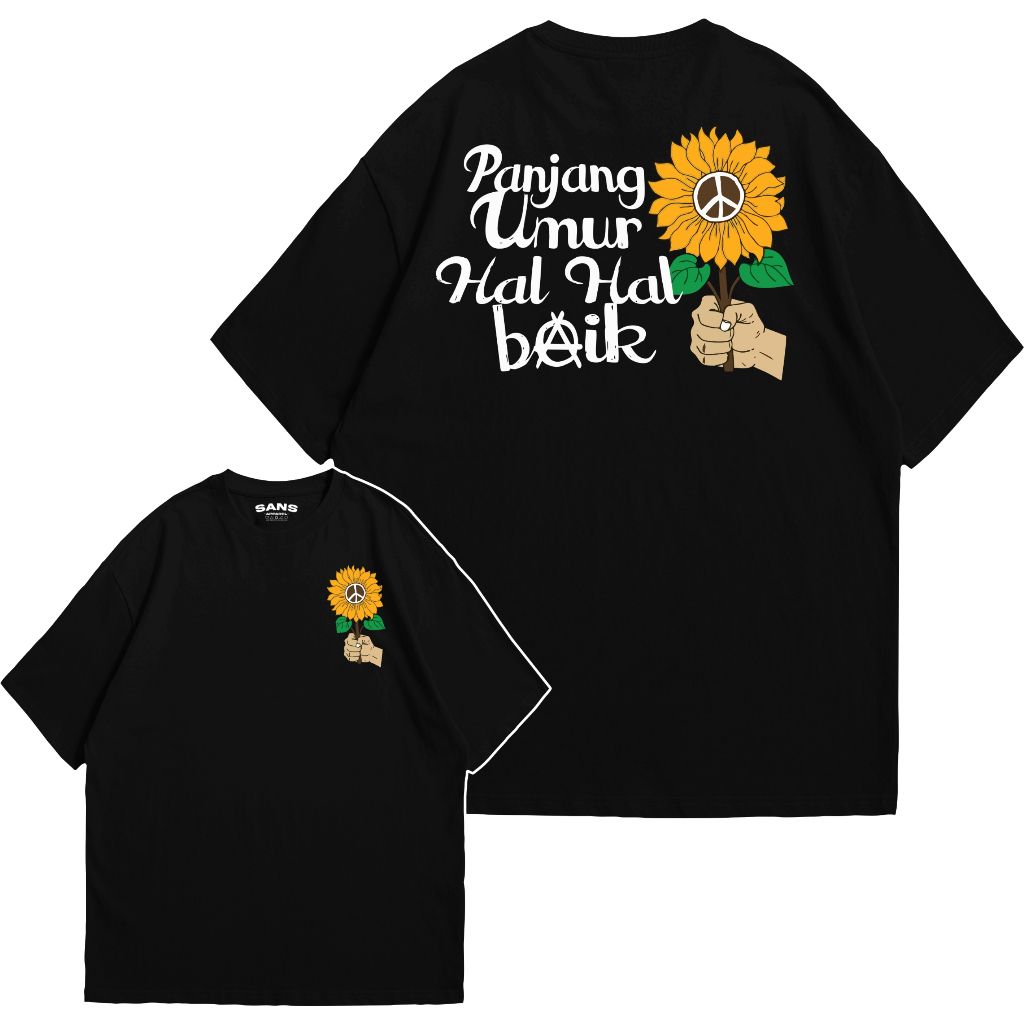 (Gratis Stiker, Sans) Kaos Pluralisme Panjang Umur Hal Hal Baik New Series Tshirt Cotton Combed 24s 