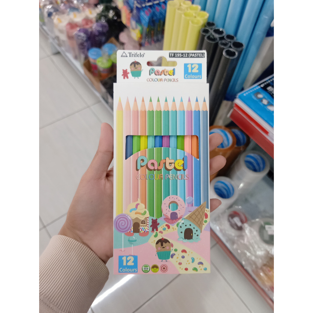 

PENSIL WARNA PASTEL TRIFELO 12 WARNA