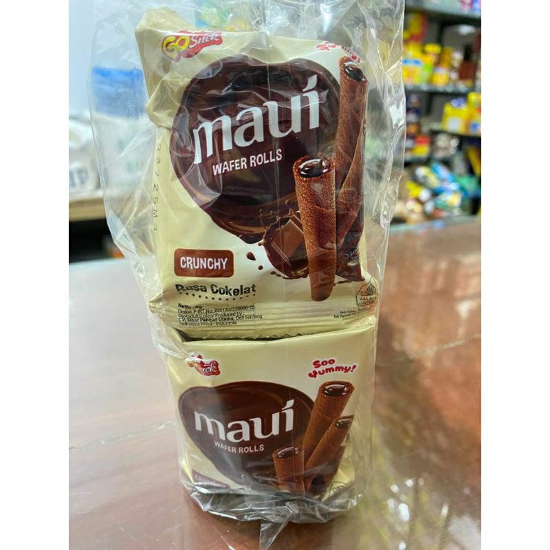 

wafer roll crunchy coklat 1renceng isi 10pcs