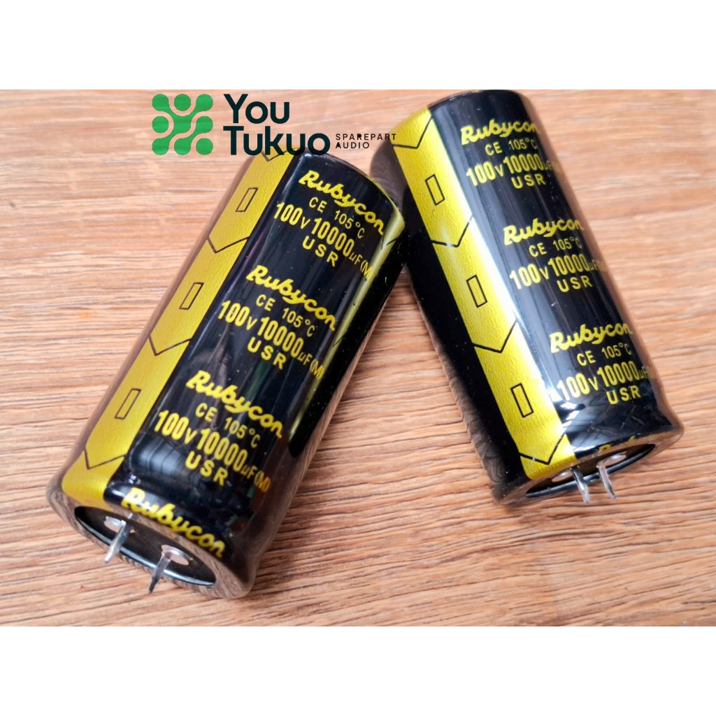 Elco Rubycon hitam 100v 10000uf USR Elko asli Original Super