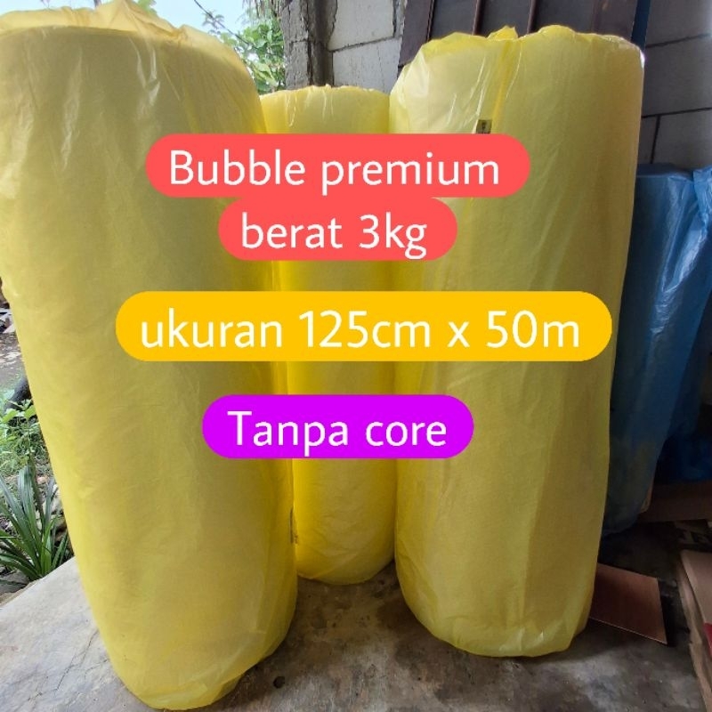 

Bubble warp premium berat 3kg ukuran 125cm x 50m bening tanpa warna
