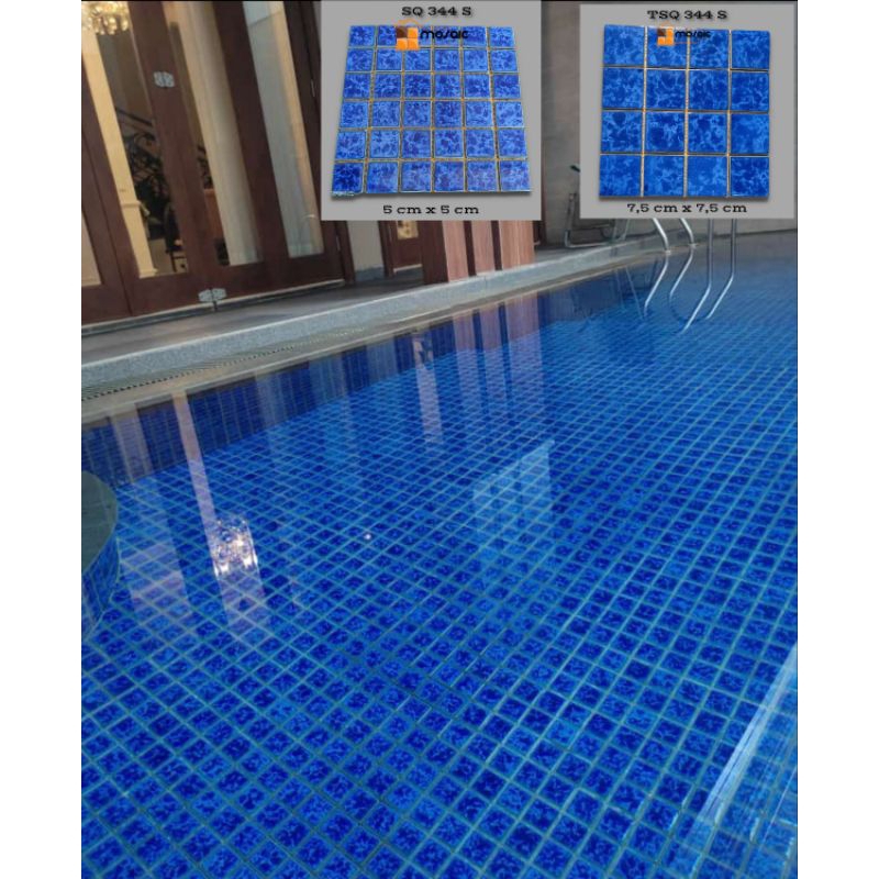 keramik kolam renang Mozaik kuda laut mass TSQ 344 S