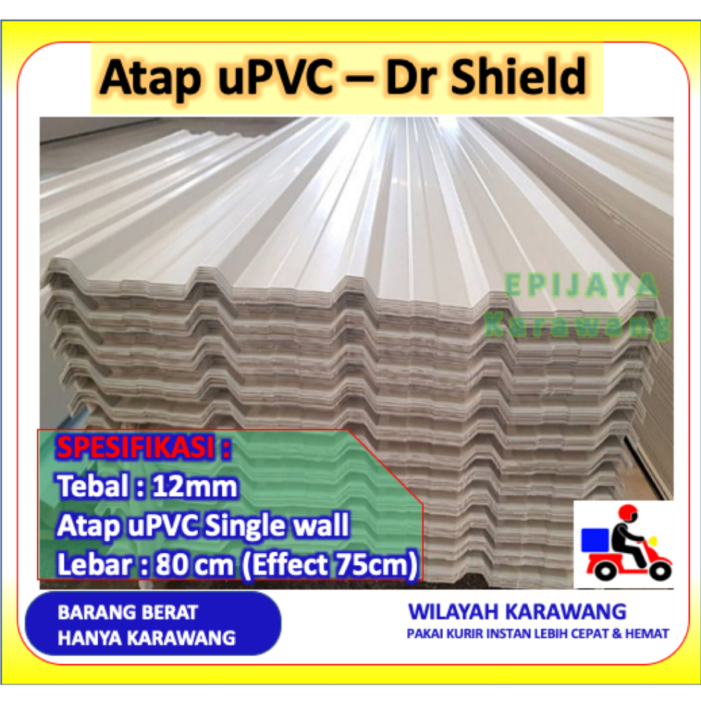 Atap uPVC Dr shield trimdeck single wall