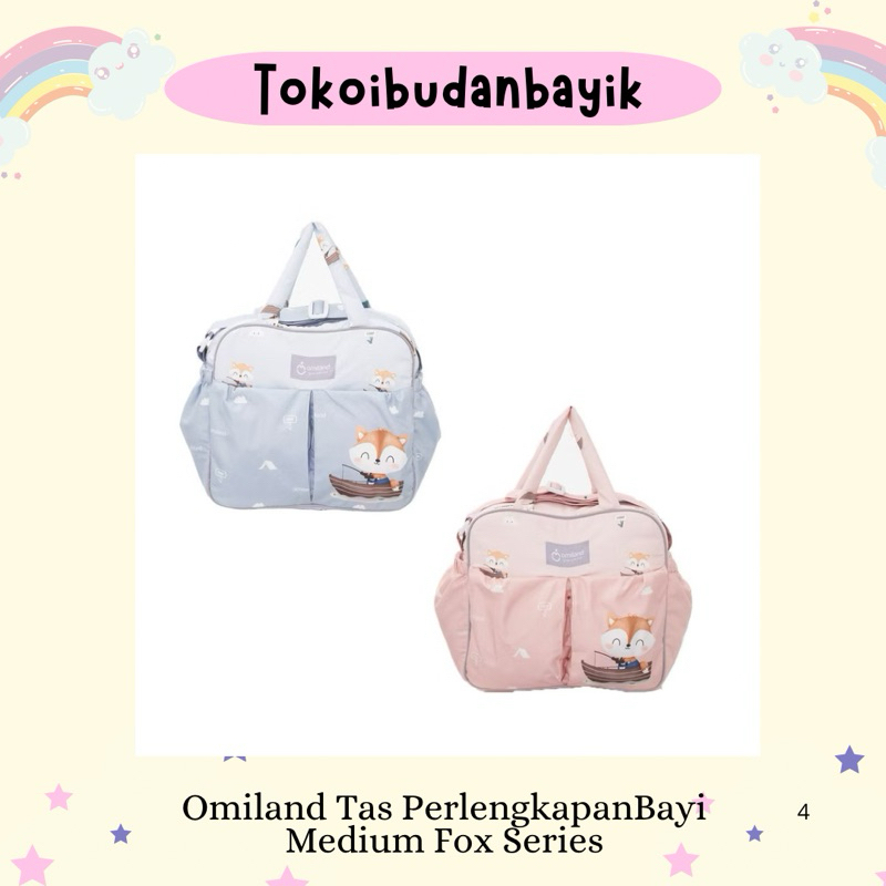 Omiland Tas Bayi Medium Saku Print Alpaca Series & Fox Series