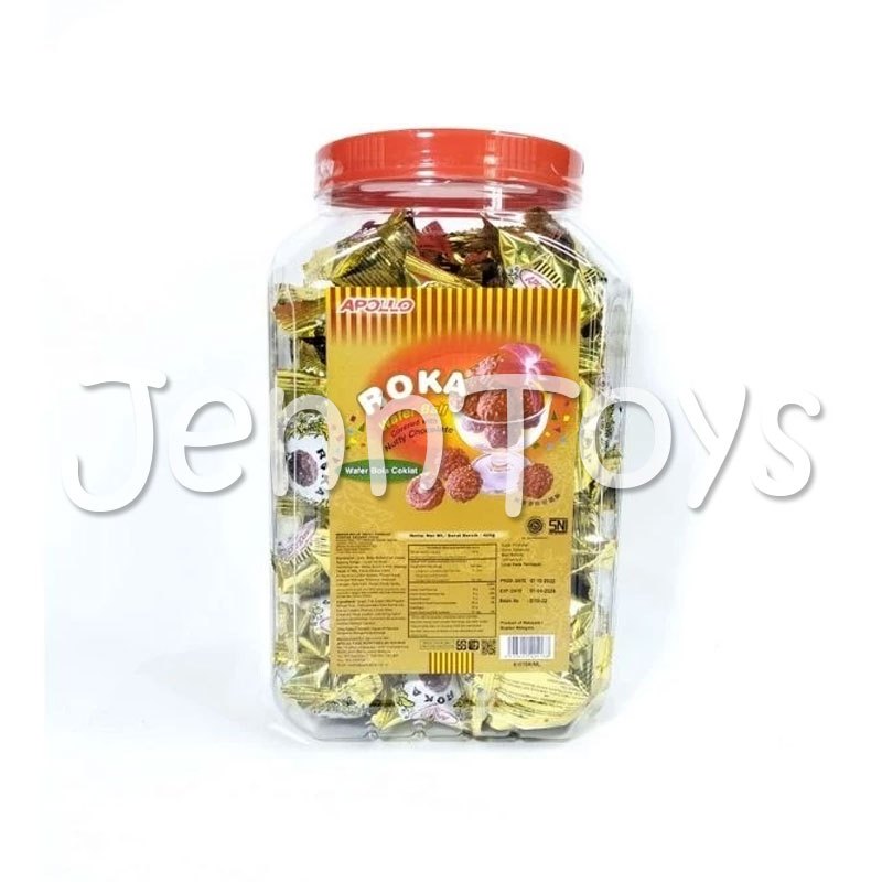

RB Roka Apollo Wafer Ball Coklat Isi 50 Pcs dan 15 Pcs Original