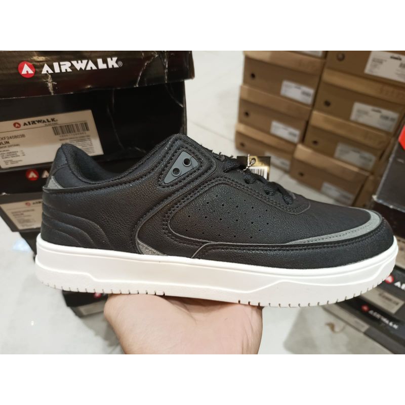 Sepatu Sneaker's kasual pria Airwalk Colin black white Men casual shoes Original